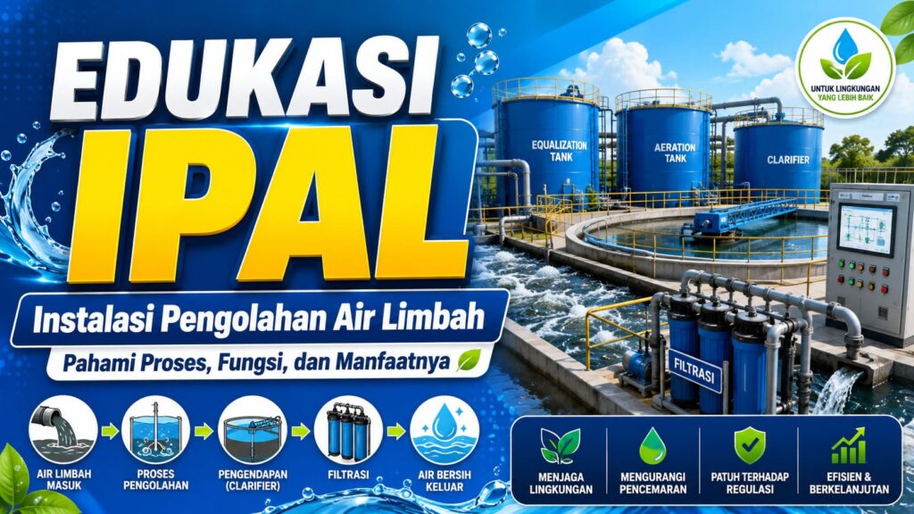 Edukasi IPAL tentang instalasi pengolahan air limbah untuk domestik, industri, dan rumah sakit