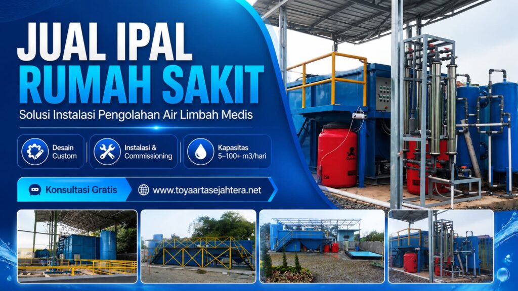 Jual IPAL rumah sakit dengan desain custom, instalasi, commissioning, dan sistem pengolahan limbah medis berbagai kapasitas