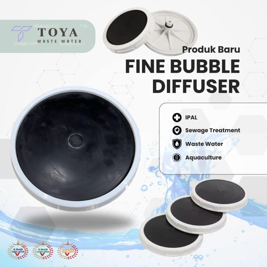 fine bubble diffuser 12 inch digunakan pada kolam ikan dan sistem aerasi IPAL