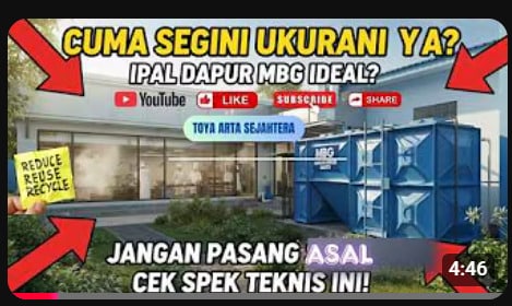 Unit tangki biru IPAL Dapur MBG ideal dari Toya Arta Sejahtera untuk pengolahan limbah industri.