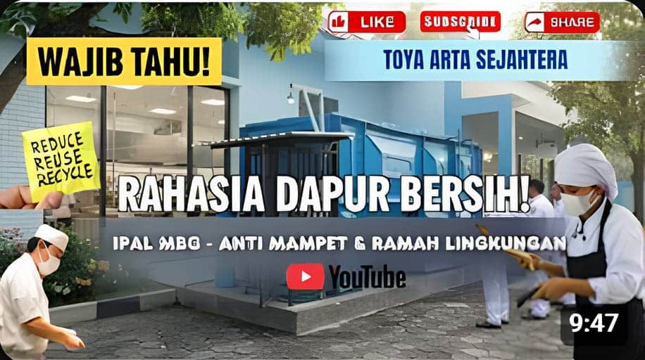 Desain IPAL MBG untuk dapur bersih dengan sistem pengolahan limbah ramah lingkungan