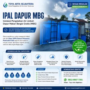 Proses pengolahan limbah dapur MBG menggunakan sistem biologis bakteri aerobik