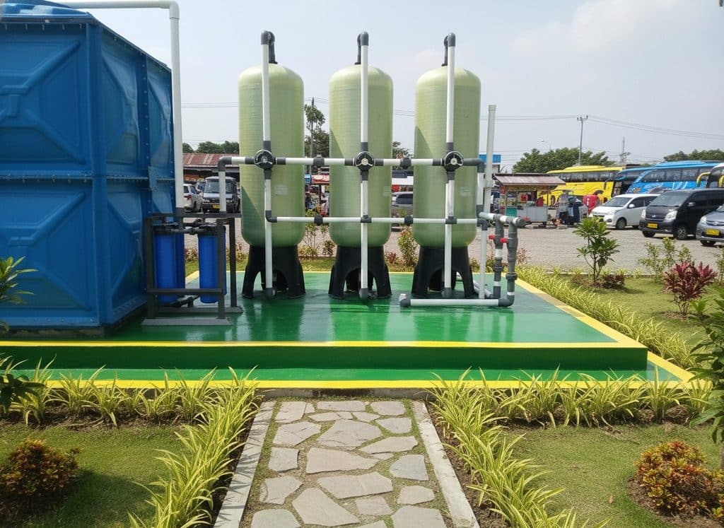 Filter air Rest Area Tol Trans Jawa proyek Toya Arta Sejahtera