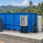 IPA Air Bersih 0,5 liter per detik water treatment plant fiber untuk pengolahan air bersih pedesaan
