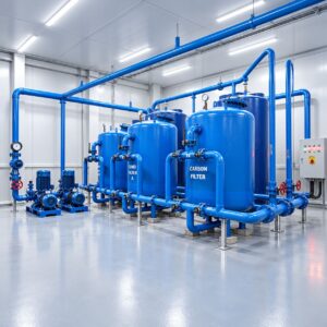 Sistem filter air sand filter dan carbon filter Toya Arta Sejahtera