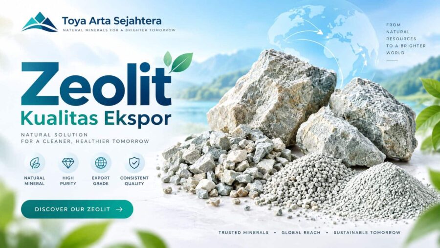 Zeolit kualitas ekspor Toya Arta Sejahtera untuk berbagai kebutuhan industri